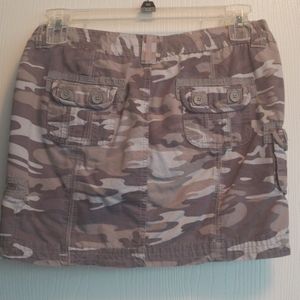 Blue camo cargo skirt